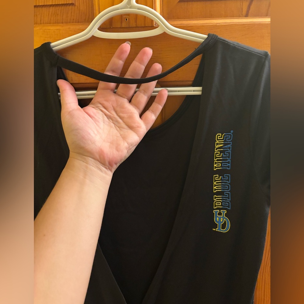 Champion University of Delaware Black Tee with Cut Out Back - Picture 3 of 5